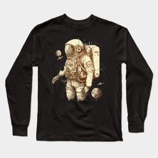 The Cosmic Adventurer: A High-Tech Hero in the Stars Long Sleeve T-Shirt